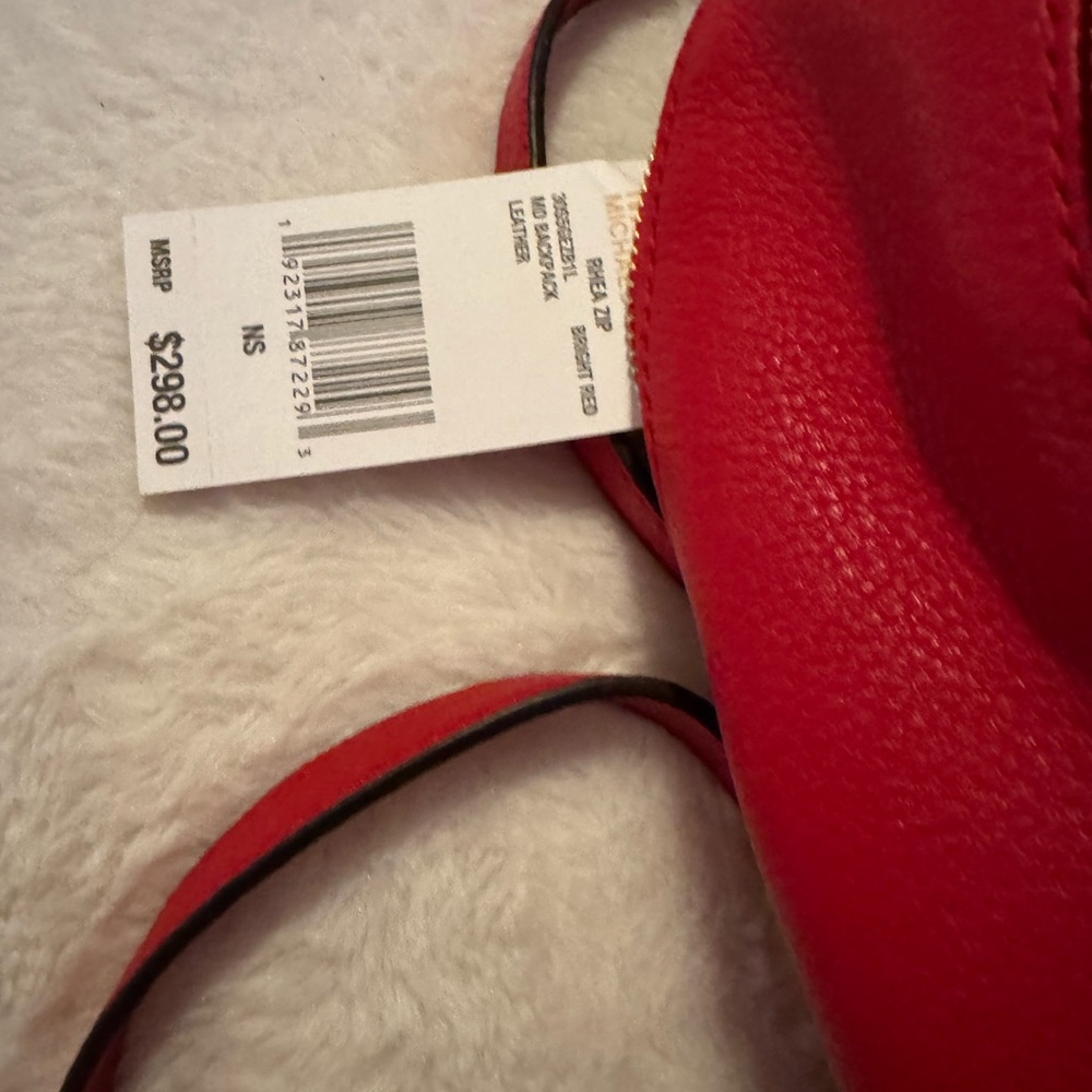 Michael Kors Bold Red Backpack - image 2